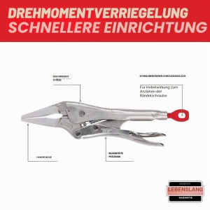 Gripzange Milwaukee 48223509 cu Nas Lung, Culoare Argintie, Durabilitate Mare - Img 2