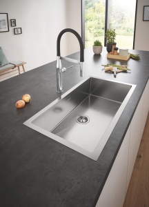 GROHE Essence - Baterie chiuveta cu o singura parghie (cu dus profesional extensibil, suprafata durabila, interval de rotire 360deg), crom, 30294000 - Img 3