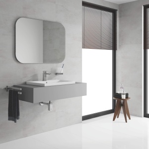 GROHE Eurocube - Mixer pentru lavoar cu o singura parghie (M-Size, cu limitator de temperatura, montare cu o singura gaura), crom, 23446000 - Img 2