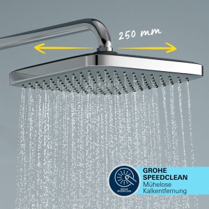 GROHE Vitalio 250 set de dus fara robinet cu economie de apa 8l pe minut dus cu efect de ploaie pentru robinetele de dus existente cap de dus 2 tipuri - Img 6