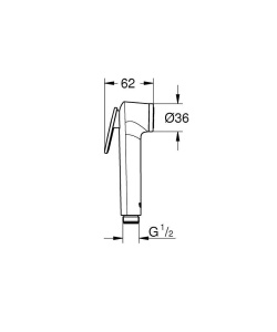 GROHE Vitalio 26351000 Dus Bidet Crom cu Suprafata Durabila si Sistem Anticalcar - Img 7