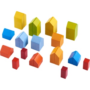 HABA 304854-Joc de placi 3D Pietre creative asezare creativa constructie si joaca cu culori colorate ale curcubeului jucarii din lemn pentru varste de - Img 2