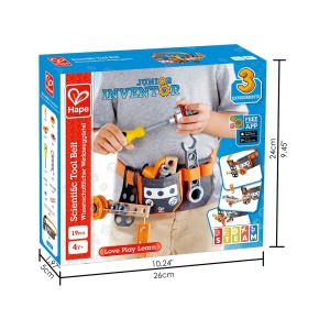 Hape Junior Inventor Centura cu Scule pentru Copii Set Experimente 4 Ani - Img 3