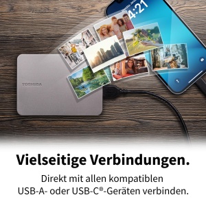 Hard Disk Extern Toshiba Canvio Flex 4TB USB 3.2 Plata - Img 3