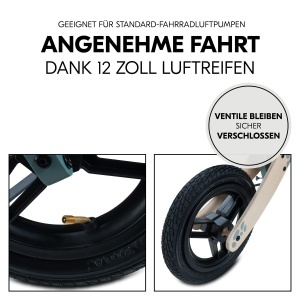 Hauck Balance N Ride Laufrad Lemn FSC Roti 12 inch Claxon Fara Pedale - Img 5