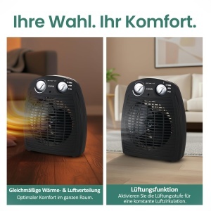 Heizluftung Emerio FH-106737.2, 2000W, portabil, pentru spatii de 25 m, gri - Img 7