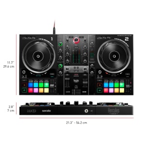 Hercules DJControl Inpulse 500 - Controler USB DJ cu 2 punti pentru Serato DJ Lite si DJUCED - Img 5