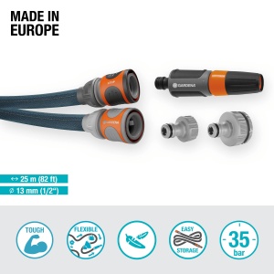 Hose de gradina Gardena Liano Xtreme 12 Zoll, 25m, material textil, rezistent la intemperii - Img 2