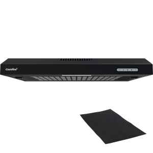 Hota de bucatarie Midea CHU 3.6F17BB, 200 mh, neagra, 60 cm