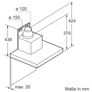 Hota de perete Bosch DWB97CM50 seria 6 latime 90 cm recirculare si evacuare a aerului Made in Germany motor EcoSilence Drive silentios si eficient ilu - Img 7