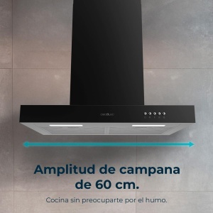 Hota decorativa Cecotec Bolero Flux TM 606500, 60 cm, 165 W, 650 mh, Negru - Img 3