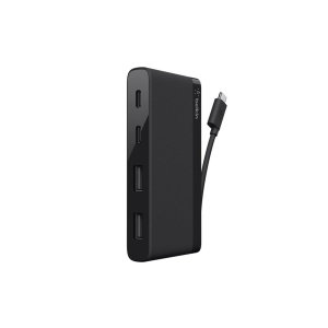 Hub USB-C Belkin F4U090BTBLK cu 4 Porturi, Cablu Integrat, Compact - Img 5