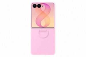 Husa din silicon pentru Samsung Galaxy Z Flip8, roz, cu suport si magnet - Img 4