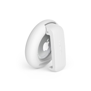 Husa pentru AirTag Belkin cu Clip, Protectie Anti-Zgarieturi, Alb