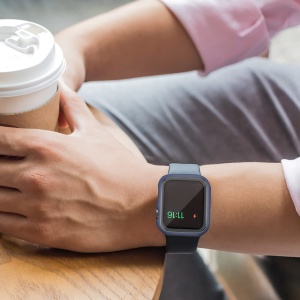 Husa pentru Ceas Inteligent Apple Watch 42 mm, Protectie Display, Albastra - Img 6