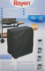 Husa pentru gratar Rayen, rectangulara, impermeabila, neagra, 80 x 47 x 84 cm - Img 3