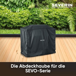 Husa pentru Gratar SEVERIN SEVO GTS, impermeabila, 600D Oxford, neagra - Img 4