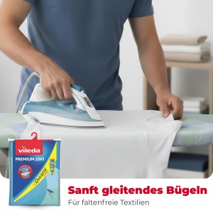 Husa pentru masa de calcat Vileda Premium 2in1, 110-130 cm, gri - Img 6