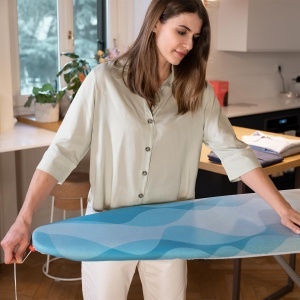 Husa pentru masa de calcat Vileda Ultra Fresh antibacteriana gri-albastru 110-130 cm x 30-45 cm - Img 8