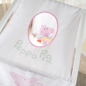 Husa pentru pat copii roba Peppa Pig 70 x 140 cm, cu 3 buzunare, lavabila - Img 6