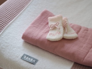 Husa pentru saltea de infasat BEABA Sofalange 100 bumbac organic Old Pink - Img 6
