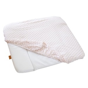 Husa pentru salteluta de infasat roba Frosty Almond 85x75 cm bumbac organic certificare GOTS culoare bej - Img 2