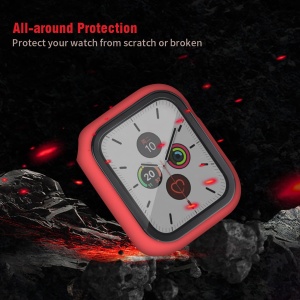 Husa rigida pentru ceas inteligent Apple 40 mm, protectie display din sticla, rosu - Img 4