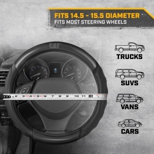 Husa volan Cat HexSport din piele, dimensiune standard 38 cm, confortabila si durabila - Img 4