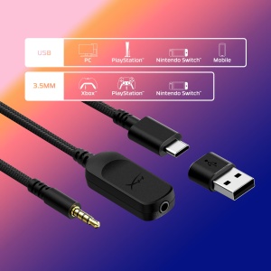 HyperX Cloud III - Casti pentru jocuri cu fir, PC, PS5, Xbox Series X|S, drivere inclinate de 53 mm, DTS, spuma cu memorie, cadru robust, microfon ultra clar de 10 mm, USB-C, USB-A, 3,5 mm, negru - Img 8