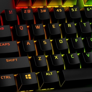 HyperX PBT Keycaps Set complet 104 taste Double Shot Material PBT Layout US Negru - Img 8