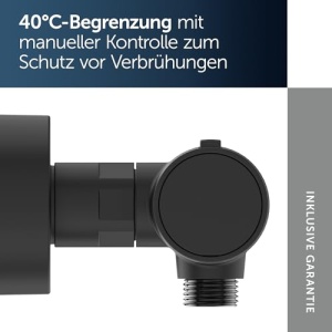 Ideal Standard BD582XG Alu+ Termostat de dus pentru dus, montat pe suprafata, negru (negru matase) - Img 4