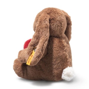 Iepuras de plus Steiff Hoppie Hase 16cm, culoare maro, cu inimioara - Img 2