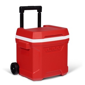 Igloo Profile II 16 Roller Cutie frigorifica pasiva 15L cu roti si maner telescopic rosu