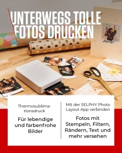 Imprimanta foto portabila Canon SELPHY QX20, tiparire termica, acumulator integrat - Img 3