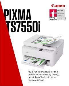 Imprimanta multifunctionala Canon PIXMA TS7550I, conectivitate WLAN, ADF 35 foi - Img 2