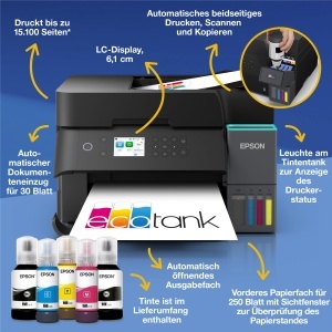 Imprimanta multifunctionala Epson EcoTank ET-3950 A4 Wi-Fi AirPrint duplex scanare si copiere - Img 3
