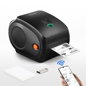 Imprimanta termica VEVOR Bluetooth, 300 DPI, viteza 150 mms, suport WindowsMacLinux