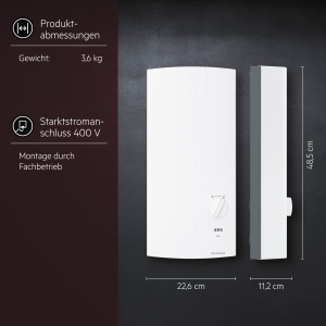 Incalzitor de apa instantaneu AEG DDLE EASY 18 kW, 2 temperaturi fixe, 400V - Img 5