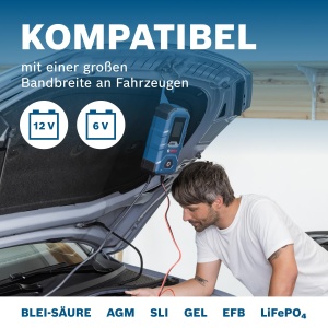 Incarcator auto Bosch C80-Li, 15A, pentru baterii 6V12V, cu functie de mentinere - Img 4