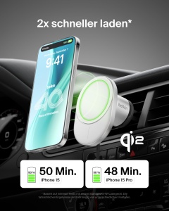 Incarcator auto fara fir Belkin BoostCharge Pro, 15W, MagSafe, cu cablu USB-C - Img 2