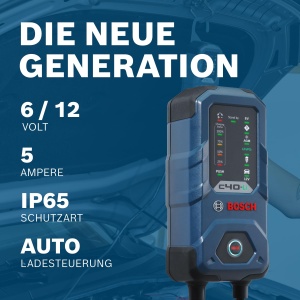 Incarcator baterii auto Bosch C40-Li, 5A, pentru 6V12V, rezistent la apa IP65 - Img 3
