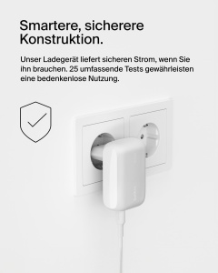 Incarcator Belkin BoostCharge 42W cu 2 porturi USB-C si USB-A, Alb - Img 6