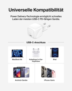 Incarcator compact Belkin BoostCharge, 30 W, USB-C, alb - Img 4