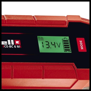 Incarcator de baterii Einhell CE-BC 6 M (incarcator inteligent de baterii cu control cu microprocesor pentru o gama larga de tipuri de baterii, inclusiv masini/motociclete, max. 6 amperi curent de incarcare) - Img 2
