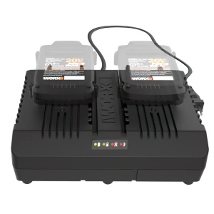 Incarcator dublu original WORX WA3883 - Incarcare simultana a 2 baterii WORX 20V - Curent de incarcare 4A - 2 moduri de incarcare - pentru toate Power - Img 2