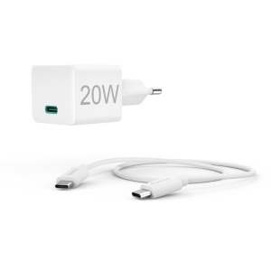 Incarcator rapid cu cablu USB-C, 20W, 1m, Alb - Img 5