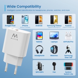 Incarcator rapid Ewent EW1326, 30W, USB-C Power Delivery, USB-A QC3.0 - Img 8
