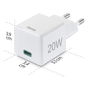 Incarcator rapid Hama, 20W, 1x USB C, 1x Lightning, Alb - Img 4