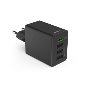 Incarcator rapid Hama 35W 1x USB-C PD 3x USB-A Negru - Img 6
