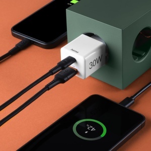 Incarcator rapid Hama USB, 30W, alb, cu 2 porturi USB-C si USB-A - Img 3